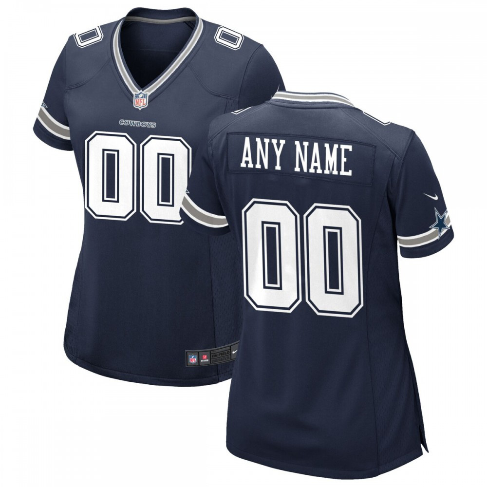 Dallas Cowboys Nike Women's Custom Game Jersey - Navy-GridironStore